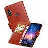 BAOHU Zakelijke Bookstyle Hoesje XiaoMi Redmi Note 6 Pro Bruin