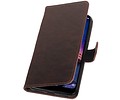 BAOHU Zakelijke Book Case Telefoonhoesje Geschikt voor de XiaoMi Redmi Note 6 Pro - Portemonnee Hoesje - Pasjeshouder Wallet Case - Mocca