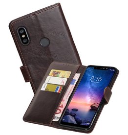 BAOHU Zakelijke Bookstyle Hoesje XiaoMi Redmi Note 6 Pro Mocca