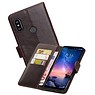 BAOHU Zakelijke Bookstyle Hoesje XiaoMi Redmi Note 6 Pro Mocca