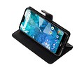 BAOHU Zakelijke Book Case Telefoonhoesje Geschikt voor de Nokia 7.1 - Portemonnee Hoesje - Pasjeshouder Wallet Case - Zwart