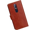 Zakelijke Bookstyle Hoesje voor Nokia 7.1 Bruin