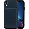 BAOHU Staand Back Cover 1 Pasjes iPhone XR Navy