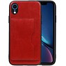 BAOHU Staand Back Cover 1 Pasjes iPhone XR Rood