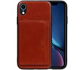 Staand Back Cover 1 Pasjes voor iPhone XR Bruin