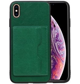 BAOHU Staand Back Cover 1 Pasjes iPhone XS Max Groen