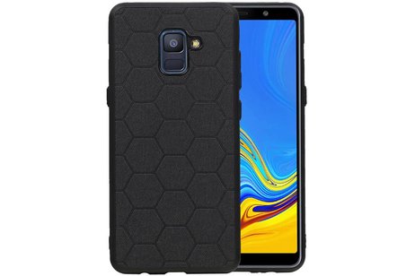 Hexagon Hard Case voor Samsung Galaxy A8 Plus 2018 Zwart