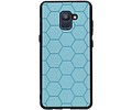 Hexagon Hard Case voor Samsung Galaxy A8 Plus 2018 Blauw