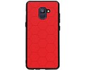 Hexagon Hard Case voor Samsung Galaxy A8 Plus 2018 Rood