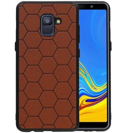 BAOHU Hexagon Hard Case Samsung Galaxy A8 Plus 2018 Bruin