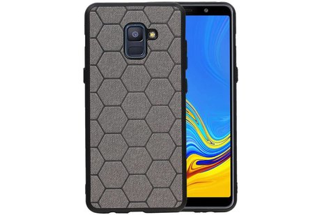 Hexagon Hard Case voor Samsung Galaxy A8 Plus 2018 Grijs