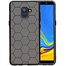 BAOHU Hexagon Hard Case Samsung Galaxy A8 Plus 2018 Grijs