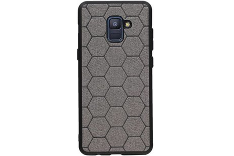 Hexagon Hard Case voor Samsung Galaxy A8 Plus 2018 Grijs