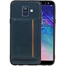 BAOHU Staand Back Cover 1 Pasjes Galaxy A6 2018 Navy