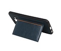BAOHU Staand Back Cover met 1 Pasjeshouder Hoesje Geschikt voor Samsung Galaxy A6 2018 Navy