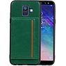 BAOHU Staand Back Cover 1 Pasjes Galaxy A6 2018 Groen