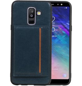 Staand Back Cover 1 Pasjes Galaxy A6 Plus 2018 Navy
