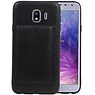 Staand Back Cover 1 Pasjes Galaxy J4 Zwart