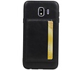 Staand Back Cover 1 Pasjes voor Galaxy J4 Zwart