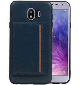 BAOHU Staand Back Cover 1 Pasjes voor Samsung Galaxy J4 Navy