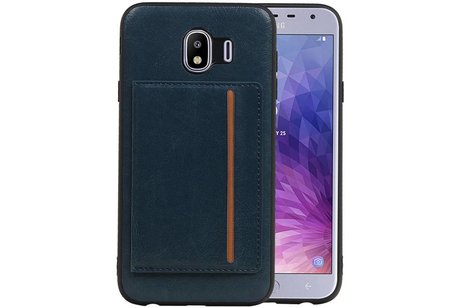 Staand Back Cover 1 Pasjes voor Galaxy J4 Navy