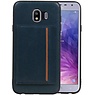 BAOHU Staand Back Cover 1 Pasjes voor Samsung Galaxy J4 Navy