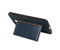 BAOHU Staand Back Cover met 1 Pasjeshouder Hoesje Geschikt voor Samsung Galaxy J4 Navy