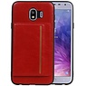 Staand Back Cover 1 Pasjes Galaxy J4 Rood