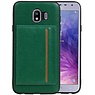 BAOHU Staand Back Cover 1 Pasjes voor Samsung Galaxy J4 Groen