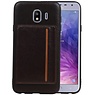 Staand Back Cover 1 Pasjes Galaxy J4 Mocca