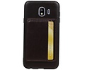 Staand Back Cover 1 Pasjes voor Galaxy J4 Mocca