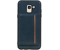 Staand Back Cover 1 Pasjes voor Galaxy J6 Navy