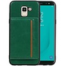 Staand Back Cover 1 Pasjes Galaxy J6 Groen