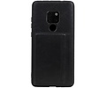BAOHU Staand Back Cover met 1 Pasjeshouder Hoesje Geschikt voor Samsung Huawei Mate 20 Zwart