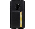 BAOHU Staand Back Cover met 1 Pasjeshouder Hoesje Geschikt voor Samsung Huawei Mate 20 Zwart
