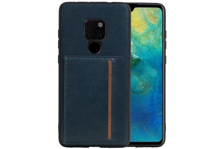 BAOHU Staand Back Cover met 1 Pasjeshouder Hoesje Geschikt voor Huawei Mate 20 Navy