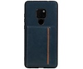 BAOHU Staand Back Cover met 1 Pasjeshouder Hoesje Geschikt voor Huawei Mate 20 Navy