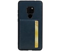 BAOHU Staand Back Cover met 1 Pasjeshouder Hoesje Geschikt voor Huawei Mate 20 Navy