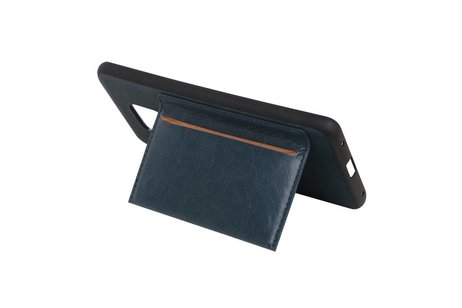 BAOHU Staand Back Cover met 1 Pasjeshouder Hoesje Geschikt voor Huawei Mate 20 Navy
