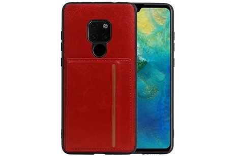 BAOHU Staand Back Cover met 1 Pasjeshouder Hoesje Geschikt voor Huawei Mate 20 Rood