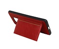 BAOHU Staand Back Cover met 1 Pasjeshouder Hoesje Geschikt voor Huawei Mate 20 Rood