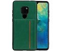 Staand Back Cover 1 Pasjes voor Huawei Mate 20 Groen