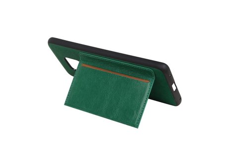 BAOHU Staand Back Cover met 1 Pasjeshouder Hoesje Geschikt voor Huawei Mate 20 Groen
