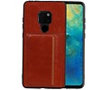 Staand Back Cover 1 Pasjes voor Huawei Mate 20 Bruin