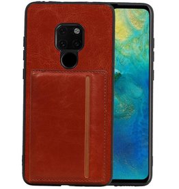 Staand Back Cover 1 Pasjes Huawei Mate 20 Bruin