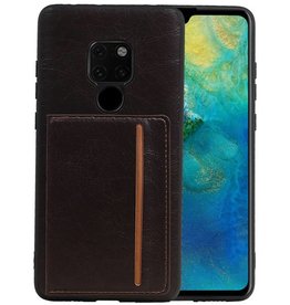 BAOHU Staand Back Cover 1 Pasjes Huawei Mate 20 Mocca