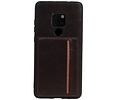 BAOHU Staand Back Cover met 1 Pasjeshouder Hoesje Geschikt voor Huawei Mate 20 Mocca
