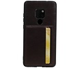 BAOHU Staand Back Cover met 1 Pasjeshouder Hoesje Geschikt voor Huawei Mate 20 Mocca