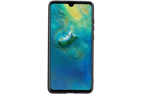 BAOHU Staand Back Cover met 1 Pasjeshouder Hoesje Geschikt voor Huawei Mate 20 Mocca
