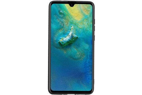 Staand Back Cover 1 Pasjes voor Huawei Mate 20 Mocca